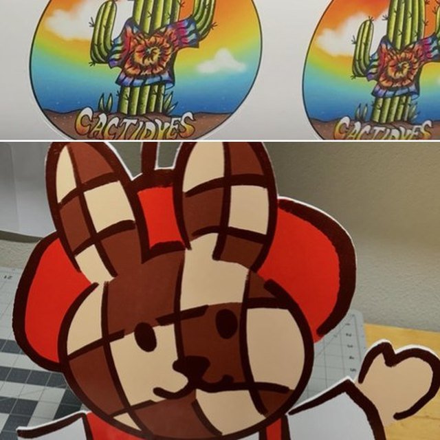 Custom character die-cut sticker
